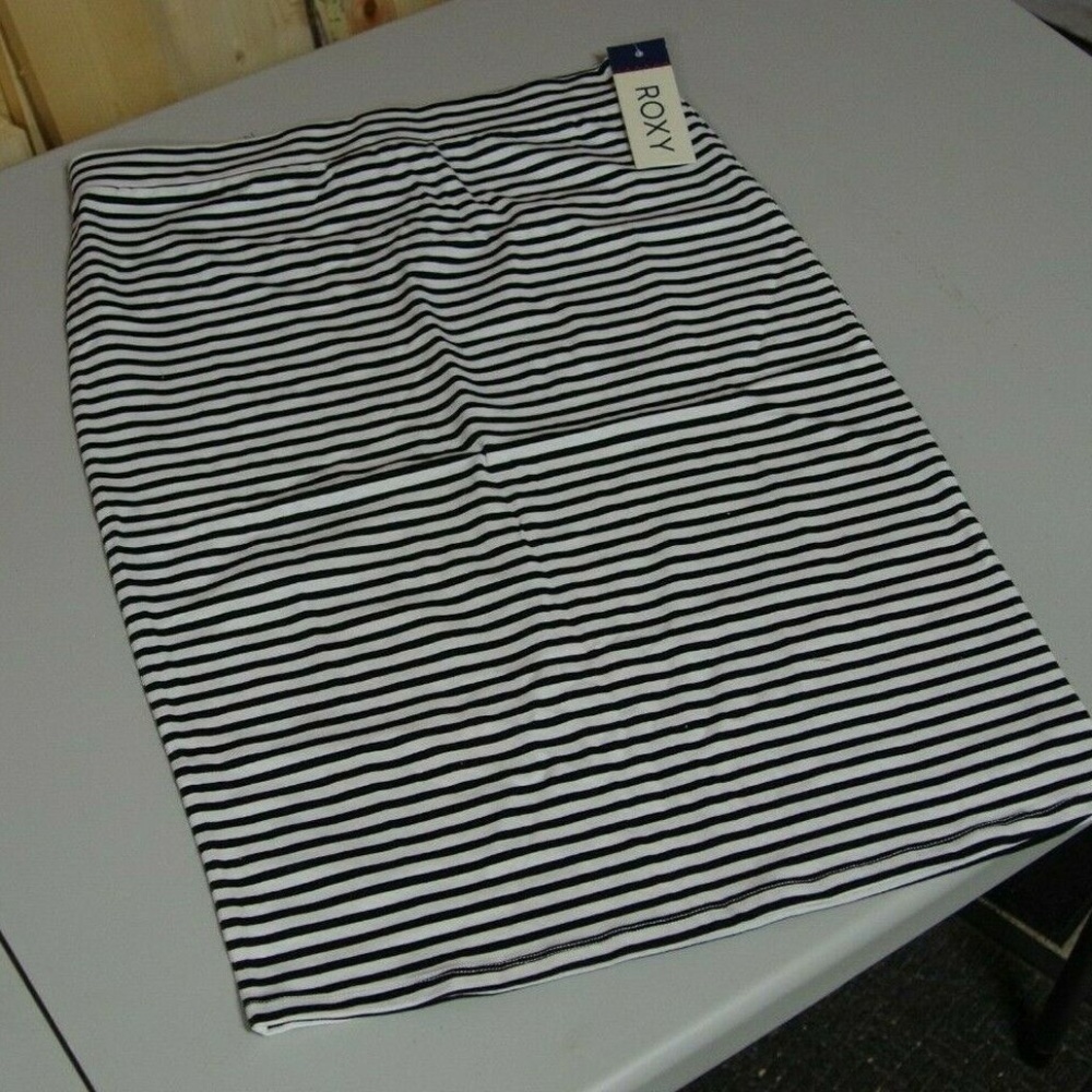 NWT Roxy Call Stripe Midi Bodycon Skirt Size XL